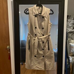 Ann Taylor Trench Dress / Vest Sz 8